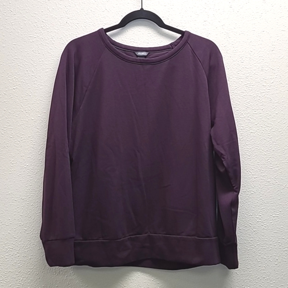 Eddie Bauer Eggplant Fleece Sweatshirt